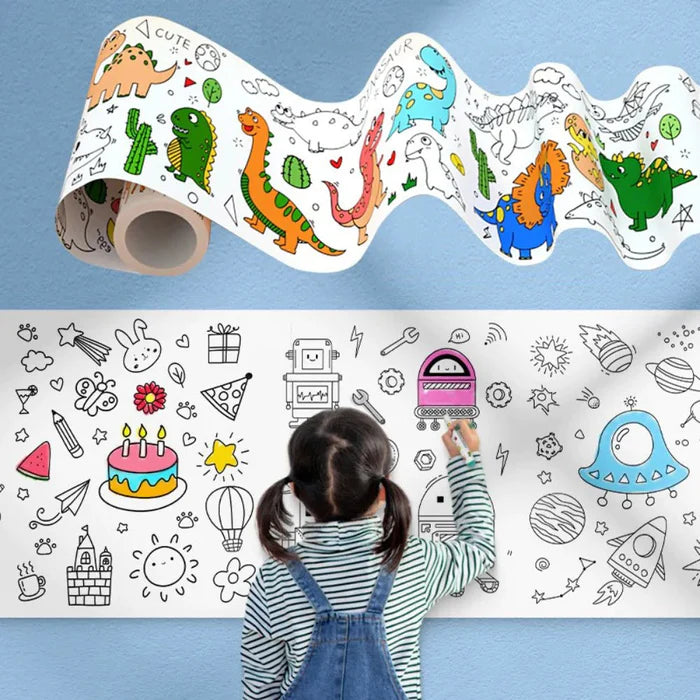 Children's Coloring Roll Sticker