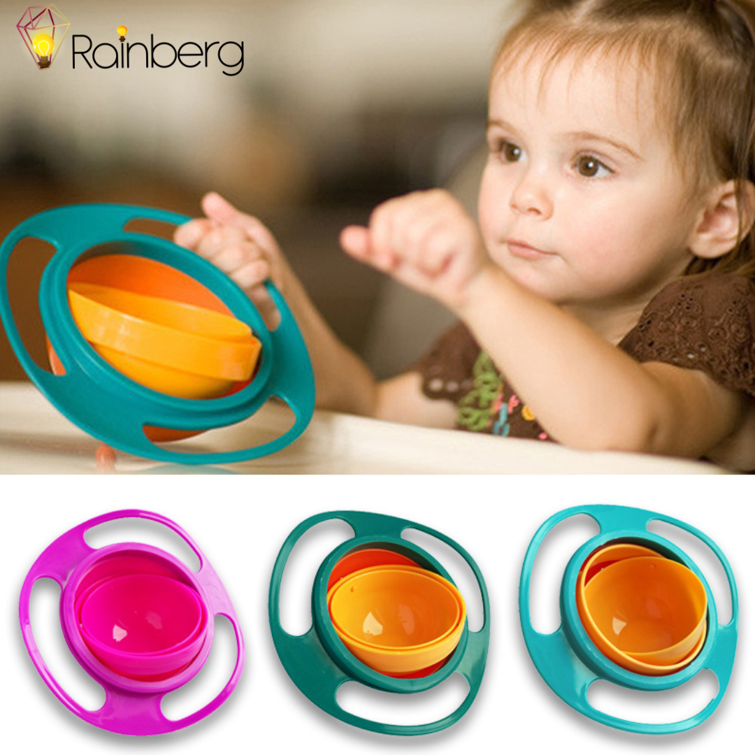 360º Degree Toddler's Anti Spill Bowl - With Lid